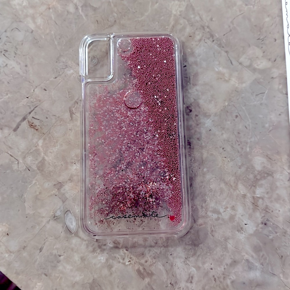 Case-Mate for iPhone X / XS Pink Glitter Waterfall Case NIB